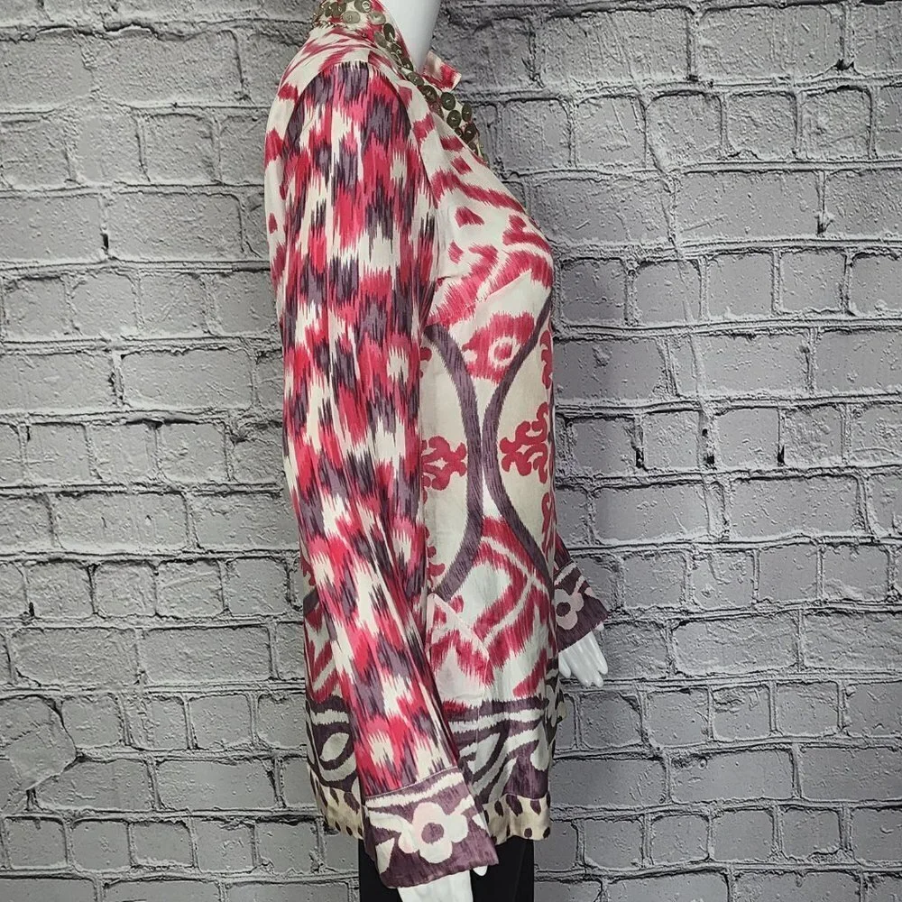 Tori Burch Silk Floral Tunic, Women's 4